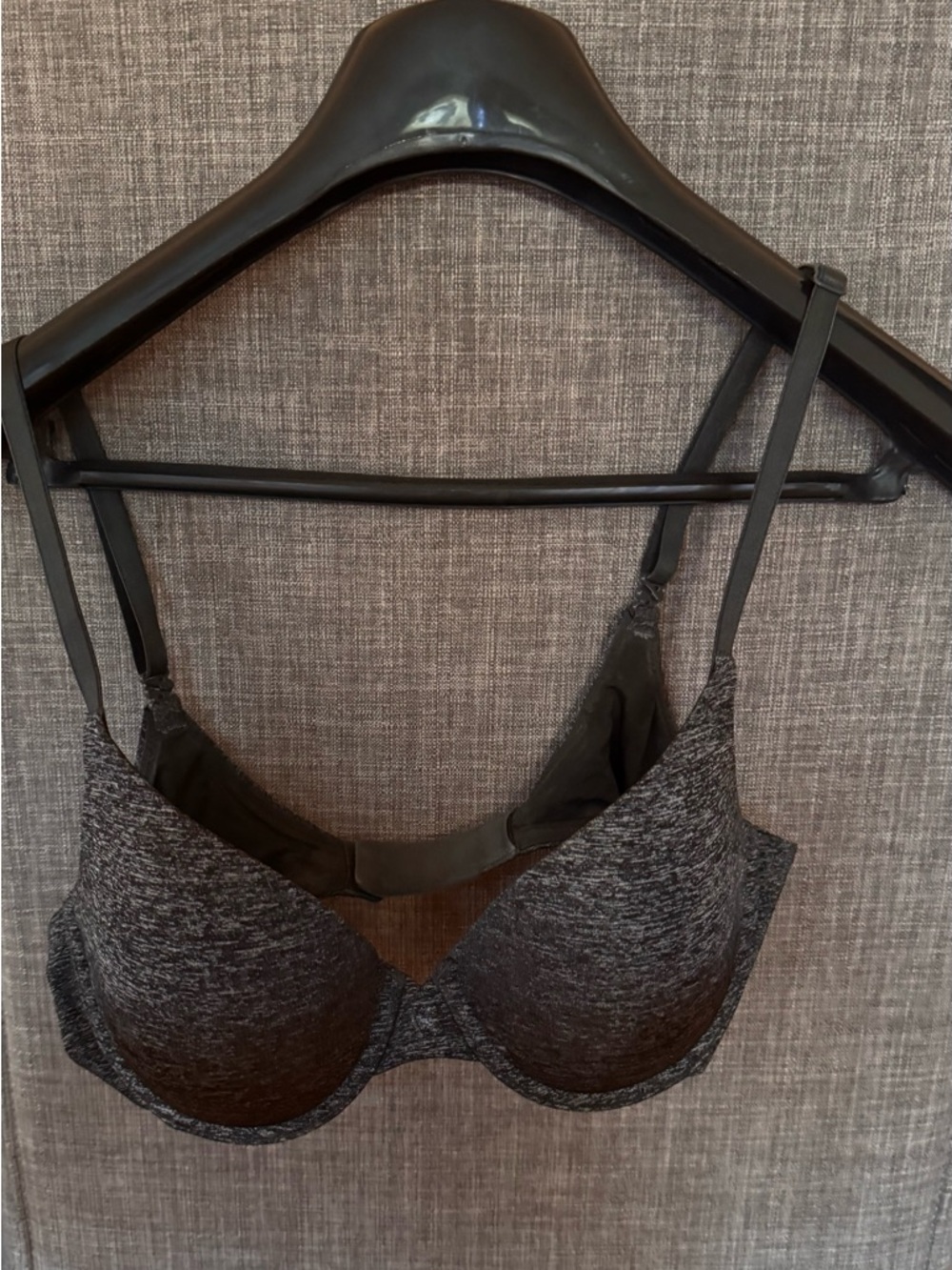 Victoria's Secret Semi Demi Uplift Black Heather Underwire T-Shirt Bra Size 34B